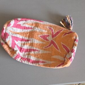 Vibrant Pink and Orange Kantha Pouch #19